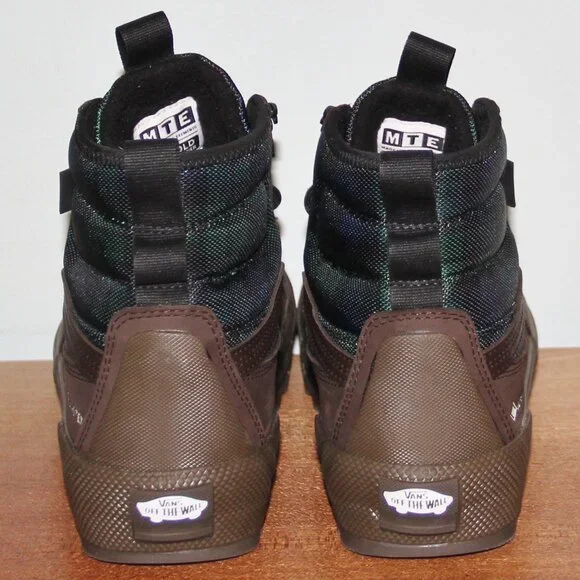 Vans Sk8-Hi Gore-Tex MTE-3 Insulated Plaid Boots Mens 8.5 Womens 10 Green Blue - Picture 5 of 7